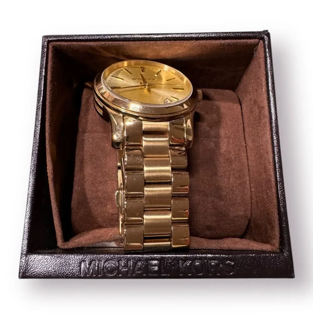 Michael Kors MK5160 Jet Set Gold Dial Gold Tone Stainless Steel‎ Women's Watch